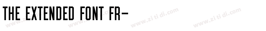 the extended font fr字体转换